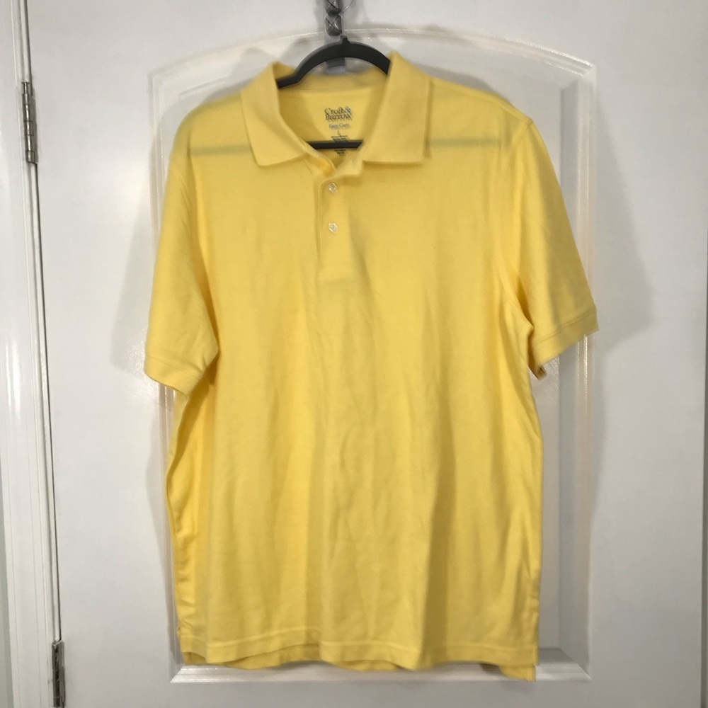 Croft&Barrow Men's Yellow Polo Shirt Size Large CB-20